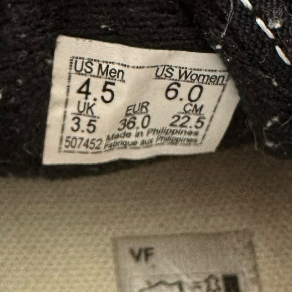 Vans Unisex Womens 6 Mens 4.5 Black Sneakers Shoes Trainers - Picture 3 of 5